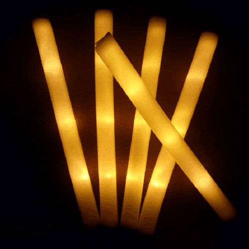 White Light Foam Sticks Led Foam Sticks Glow Wands with 3 Modes