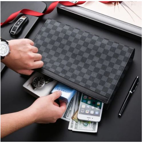 product_image_name-Fashion-New Style Men's Clutch Bag Large Capacity Business Casual PU Leather Men's Bag - Men Quality Leather Wallet Clutch Purse-4