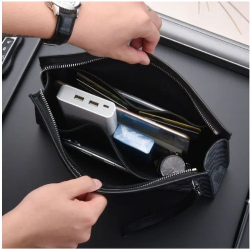 product_image_name-Fashion-New Style Men's Clutch Bag Large Capacity Business Casual PU Leather Men's Bag - Men Quality Leather Wallet Clutch Purse-5