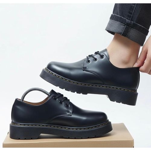 product_image_name-Fashion-Classic Leather Oxford Men’s Shoes – Black – Formal & Casual Dress Shoes with Anti-Slip Sole-1
