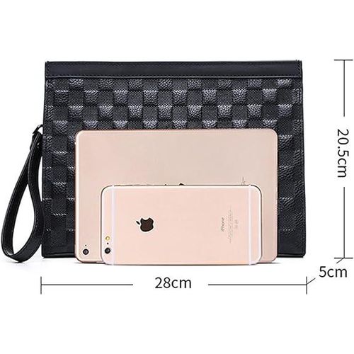 product_image_name-Fashion-New Style Men's Clutch Bag Large Capacity Business Casual PU Leather Men's Bag - Men Quality Leather Wallet Clutch Purse - 1pcs-3