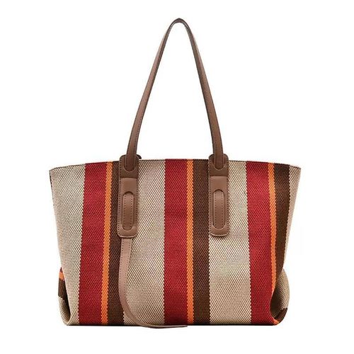 Fashion Multicolor Stripe Canvas Bag