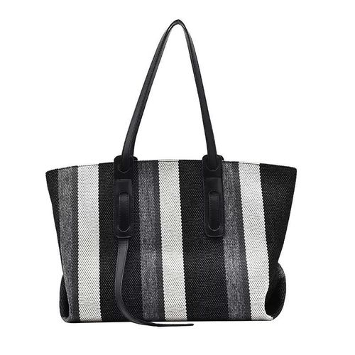 Fashion Multicolor Stripe Canvas Bag - image 2