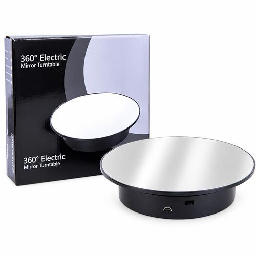 Generic 360° Electric Mirror Turntable for Product Photography, Display and Video