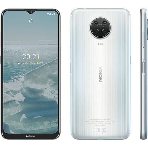 G20, 6.5" HD+ (4GB RAM, 64GB ROM) Android 11 (48/5/2/2)MP + 8MP Selfie - 4G - 5050mAh - Fingerprint- Glacier/Silver