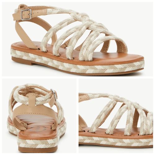 Fashion Cute And Comfortable Braided Sandals-Natural