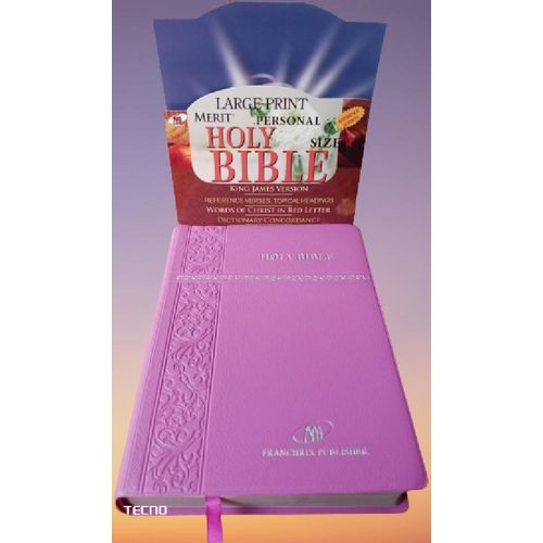 Generic Holy Bible KJV Large Print Merit Personal Reference Edition,Thumb index Pink Leather Color - image 7