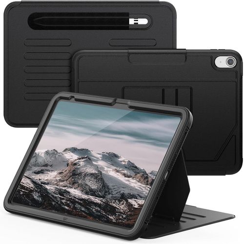 product_image_name-Generic-Shockproof Smart Magnetic Cover Case with Stable Stands & Pencil Holder for iPad 10th Gen 10.9 inch - Black-2