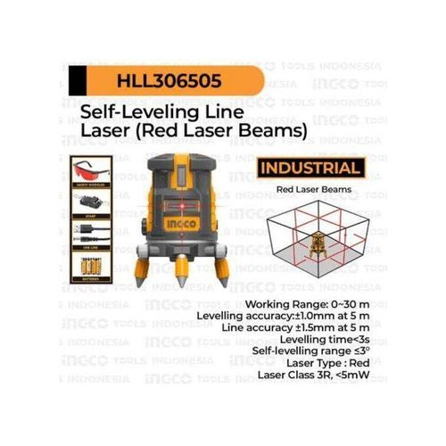 Generic Ingco Red Self-Leveling Line Laser - 5 Lines, TRIPOD STAND