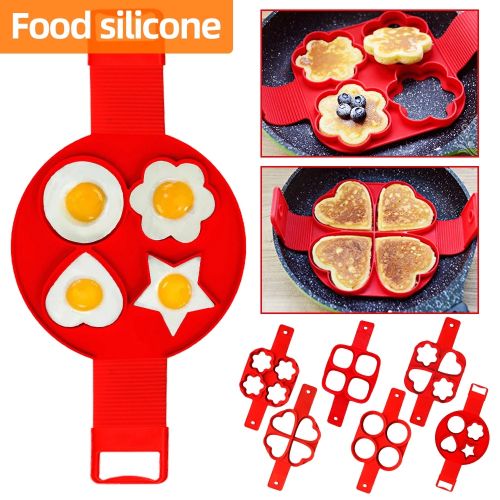 Dropship 1pc Silicone Egg Ring, Egg Mold, Egg Ring Molds, Fried