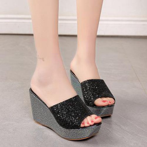 Fashion Women's Platform Wedge Open Toe Heeled Sandals Beach Party ...