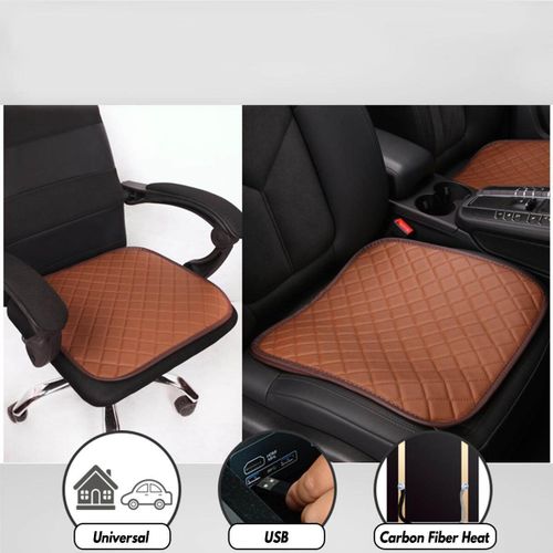 Generic 12V Sitzheizung Sitzauflage Auto Heizkissen Heizmatten USB Heated  Seat Cushion Deep Black