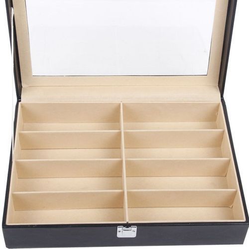 product_image_name-Fashion-8 Slot Leather Eyeglass Case Storage Box Organizer-6