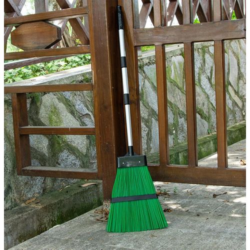 Generic Outdoor Broom with Long Extendable Handle Heavy Duty Angle Broom for Garden Compound and Courtyard Sweeping - image 2