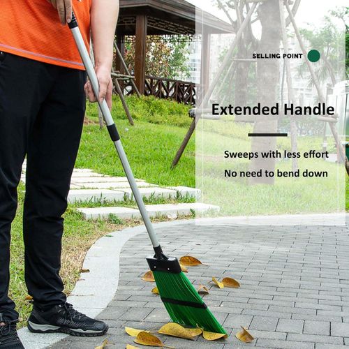 Generic Outdoor Broom with Long Extendable Handle Heavy Duty Angle Broom for Garden Compound and Courtyard Sweeping - image 8