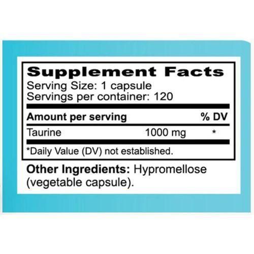 Healthy Goods Taurine 1000 120 Capsules Nervous System Support - image 2