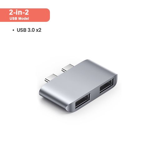 Hub USB-C 6 en 1, 3 sorties USB-A, 2 HDMI et USB-C PD 100 W