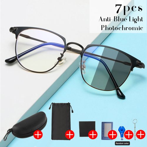 product_image_name-Generic-Fashion Unisex Metal Photochromic Anti-blue Light Glasses-1