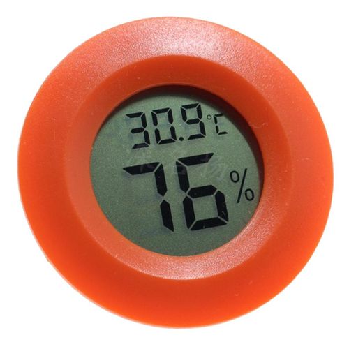Round Electronic Temperature And Humidity Meter Reptile Electronic
