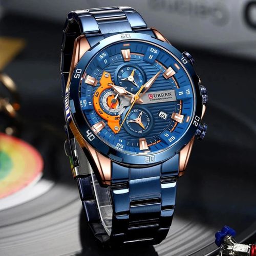 Curren Chronograph Blue Bracelet Strap Watch - image 3