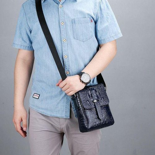 product_image_name-Fashion-Alligator Bag Men's Shoulder/crossbody Bag For Men Leather Bags Male Small Flap Men Messenger Bags Crocodile Male Handbag-2