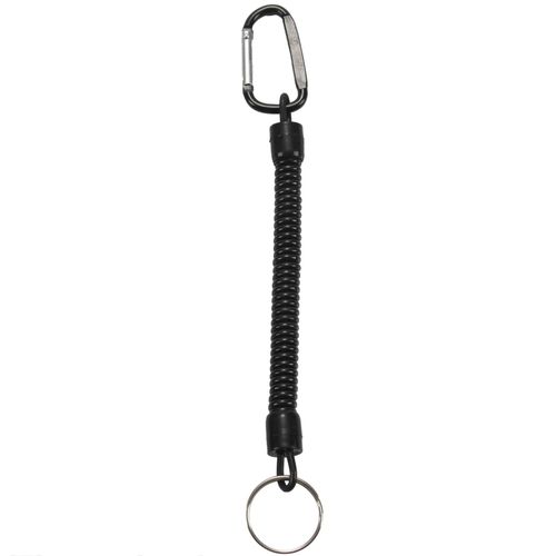 915 Generation Black Fishing Lanyard Plastic Coiled Tether with