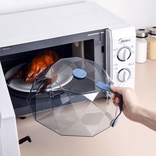 Professional Microwave Food Anti-sputtering Cover With Handle Heat