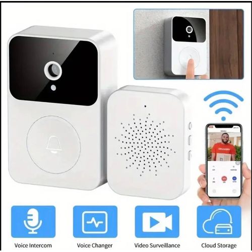 product_image_name-Generic-Camera Doorbell WiFi Smart DoorBell With Camera White-1
