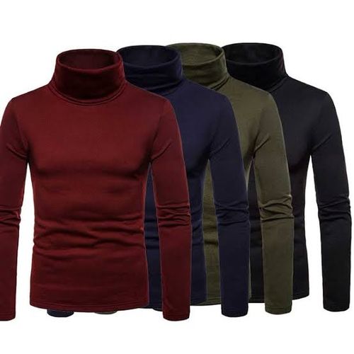 product_image_name-Fashion-Turtle Neck Long Sleeve Shirt For Men (4 In 1)-1