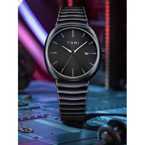 Tomi Black Dial Black Bracelet Strap Watch - image 2