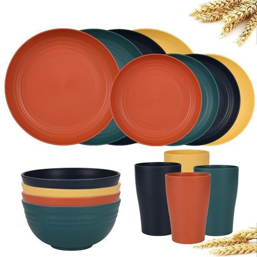 Generic 16pcs Dinnerware Set (8 Plates, 4 Bowls and 4 Cups) - Reusable - Macaron Color - image 6