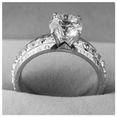 Women's stainless steel engagement rings deals