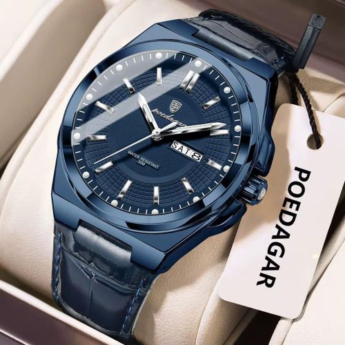 product_image_name-POEDAGAR-Exclusive Quality New Modern Chronograph Sophisticated Blue Big Engine Wristwatch-2