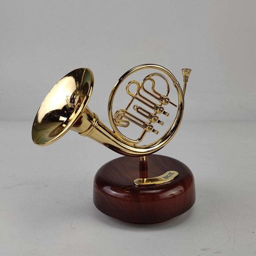 Brass Instruments Rotating Music Box - French Horn, Tuba and