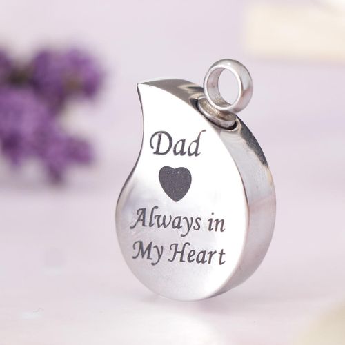 Buy Dad Cremation Keepsake Stainless Steel Pendant Online @Best Rate –  Memorials4u