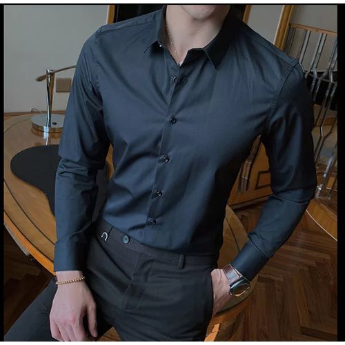 Smart Casual Long Sleeve Shirt, Shirt Casual Smart Cotton