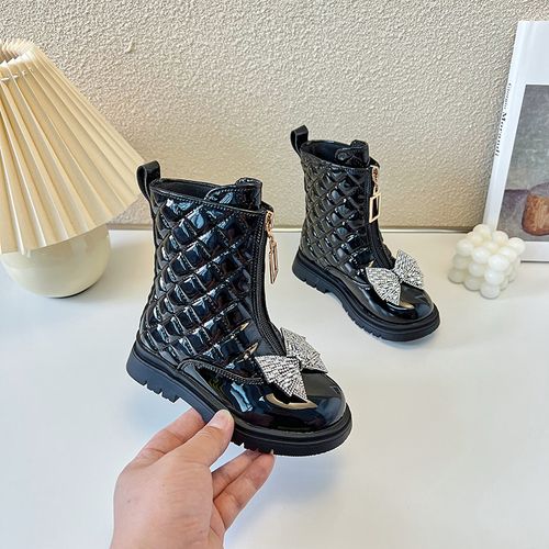 product_image_name-Fashion-Kids Girls Quality Shoe Boot-black-3