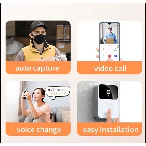 product_image_name-Generic-Camera Doorbell WiFi Smart DoorBell With Camera white-5