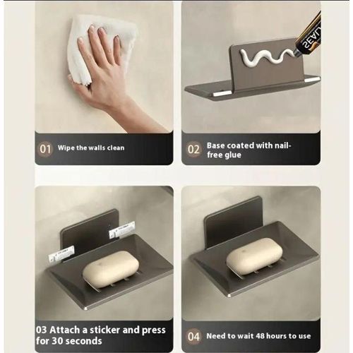 product_image_name-Generic-MULTIFUNCTIONAL WALL GLUED MOUNTED SOAP HOLDER-4