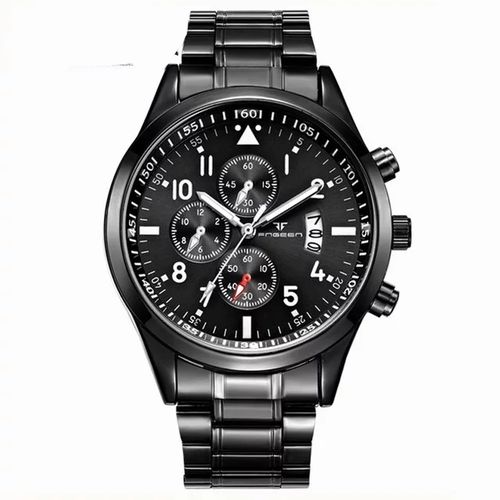 product_image_name-Fngeen-Luxury Unisex Bracelet Date Wristwatch With Bracelet- Black-3