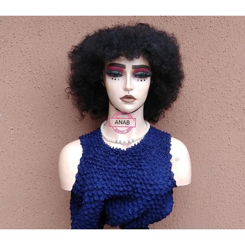 product_image_name-Generic-3 Hairs Ladies Curly Wig With Curly Wavy Hair Bundles And Dread Bundles -1