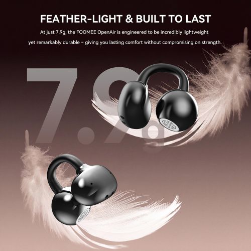 FOOMEE PF01 Clip-on Open-back Headphones with Touch Controls and Stable Bluetooth 6.0 Connection - image 2