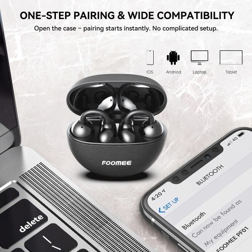 FOOMEE PF01 Clip-on Open-back Headphones with Touch Controls and Stable Bluetooth 6.0 Connection - image 5