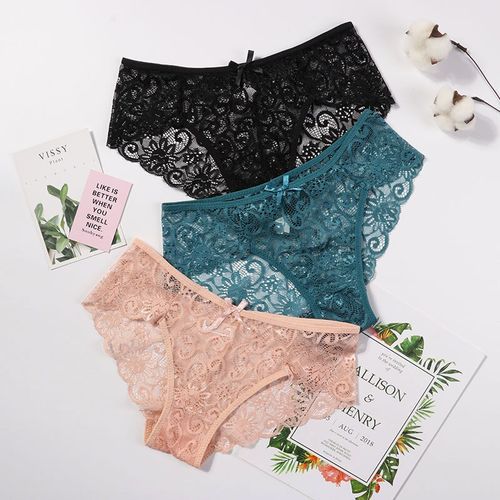 Pack of 2 lace briefs - Lace - Underwear - CLOTHING - Woman 