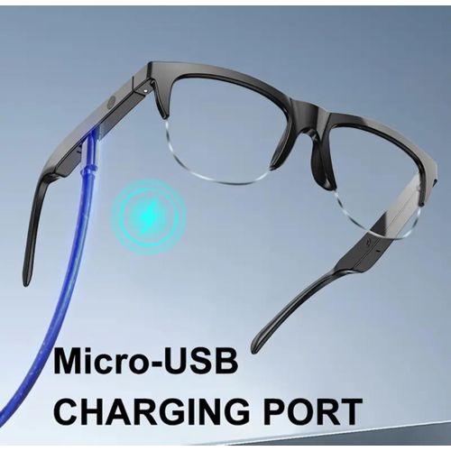Generic Smart Bluetooth Intelligence Glasses With Finger Touch Call-Function, Listen To Music, glasses For travel driving - image 3