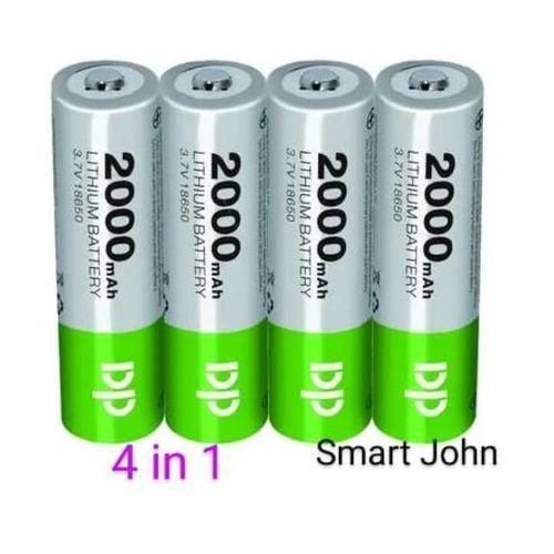 Generic Dp Led Light Dp 4 In 1 Of 2000mAh Lithium Rechargeable Batteries 18650