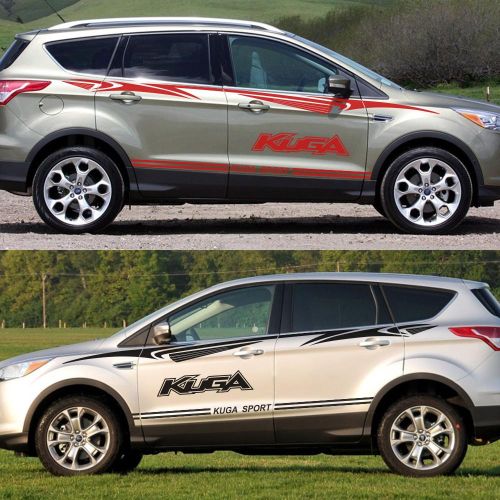 Generic 6pcs Car Stickers For Ford Kuga MK1 2 MK2 Auto Long Stripe