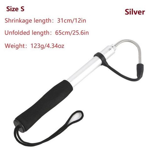 Generic Telescopic Fishing Gaff Anchor Hook Sea Fishing Spear Scalable Fish  Grip Hook Stainless Steel Boat Ice Fishing Pesca