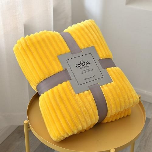 Generic Flannel Blanket Bed Sheet/Comforter- Yellow - image 2