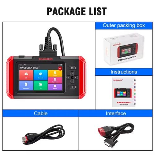 Kingbolen KINGBOLEN S800 OBD2 Scan Tool | Professional Car Fault Code Reader with 15 Reset Services - image 2